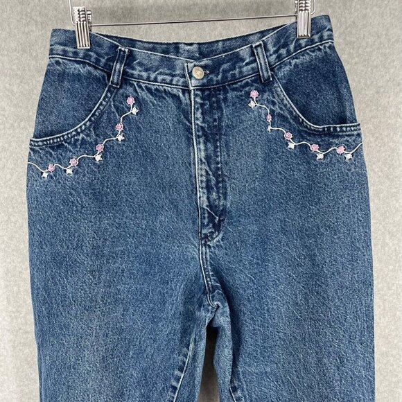 Vtg Kenny Rogers Bareback Jeans Size 29 Denim High Rise Western Lady Embroidered - Picture 3 of 14